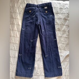 Vineyard Vines Navy Kids Pants with Whale Embroidery